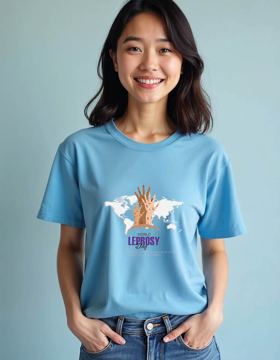Thumbnail: World leprosy day Unisex printed graphic t shirt
