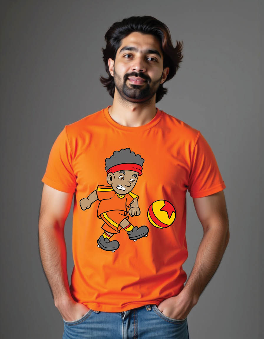 Thumbnail: football kids hand drawn style mens printed graphic t shirt