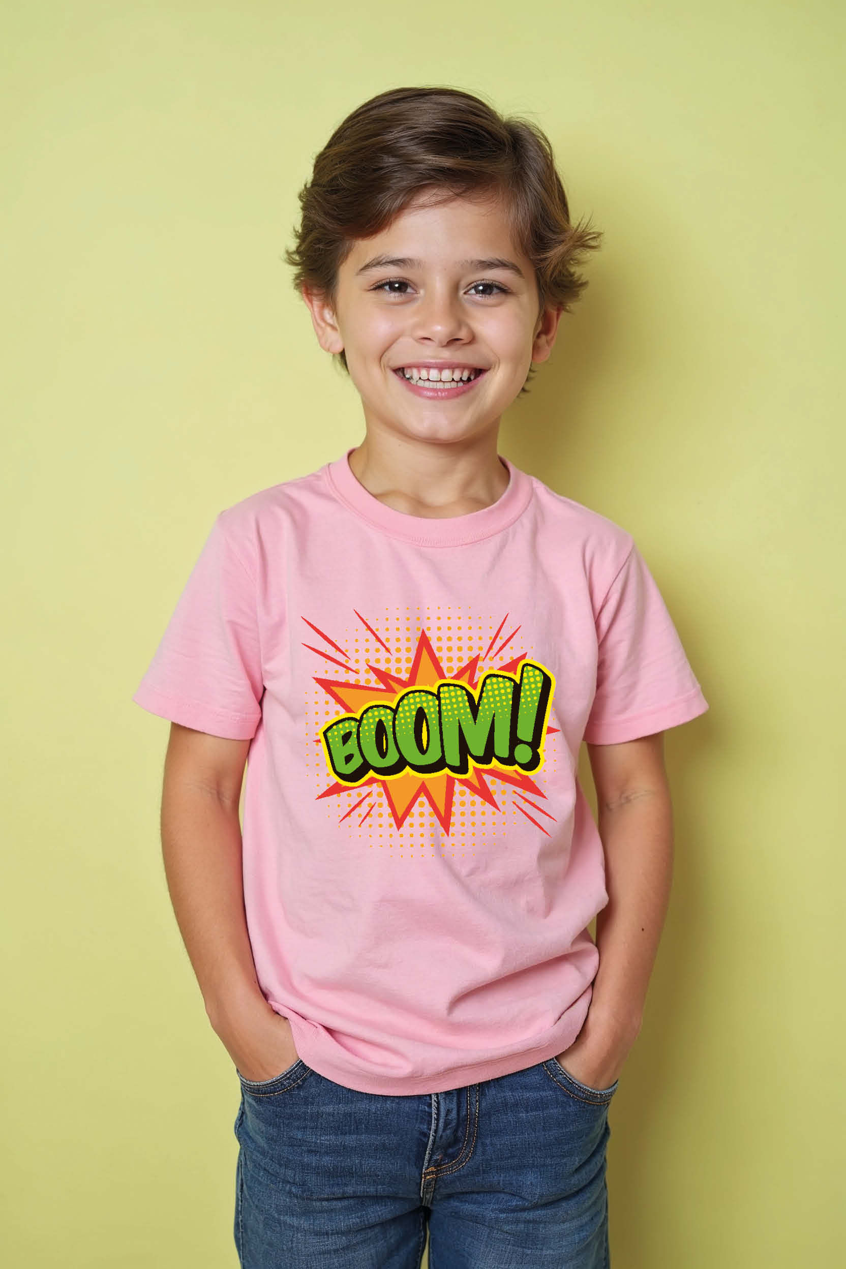 boom Fashion Cool Kids T-Shirt – Print Design for Boys & Girls