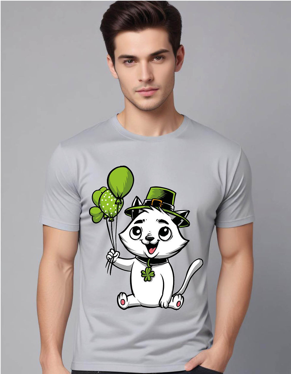Thumbnail: irish cat 03 mens printed graphic t shirt