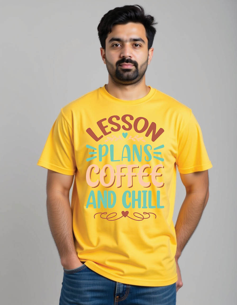 Thumbnail: lesson plans coffee chill coffee mens printed graphic t shirt