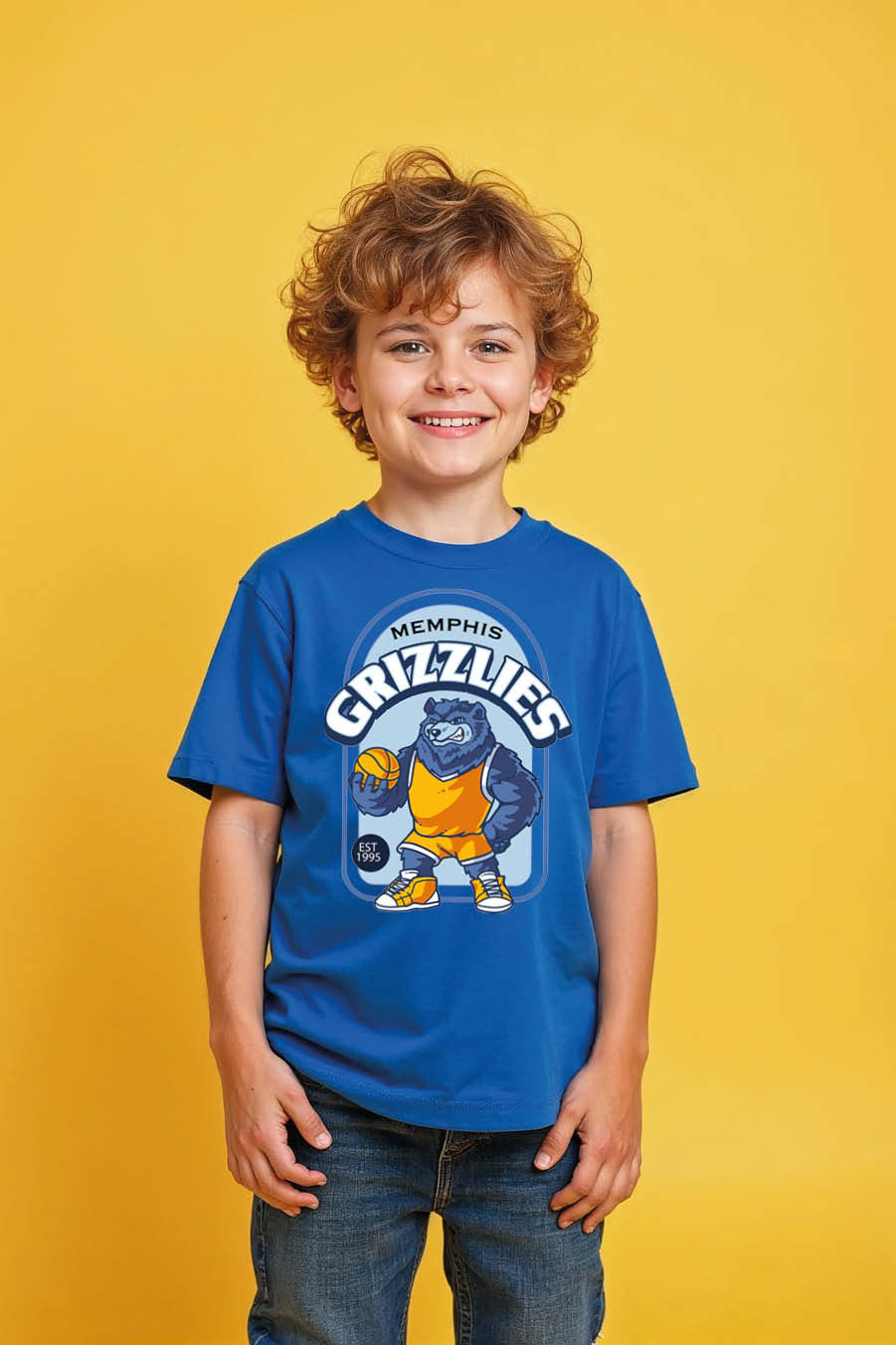 Thumbnail: Grizzies Cute Casual Kids Printed T-Shirt – Quote Print Design for Boys & Girls