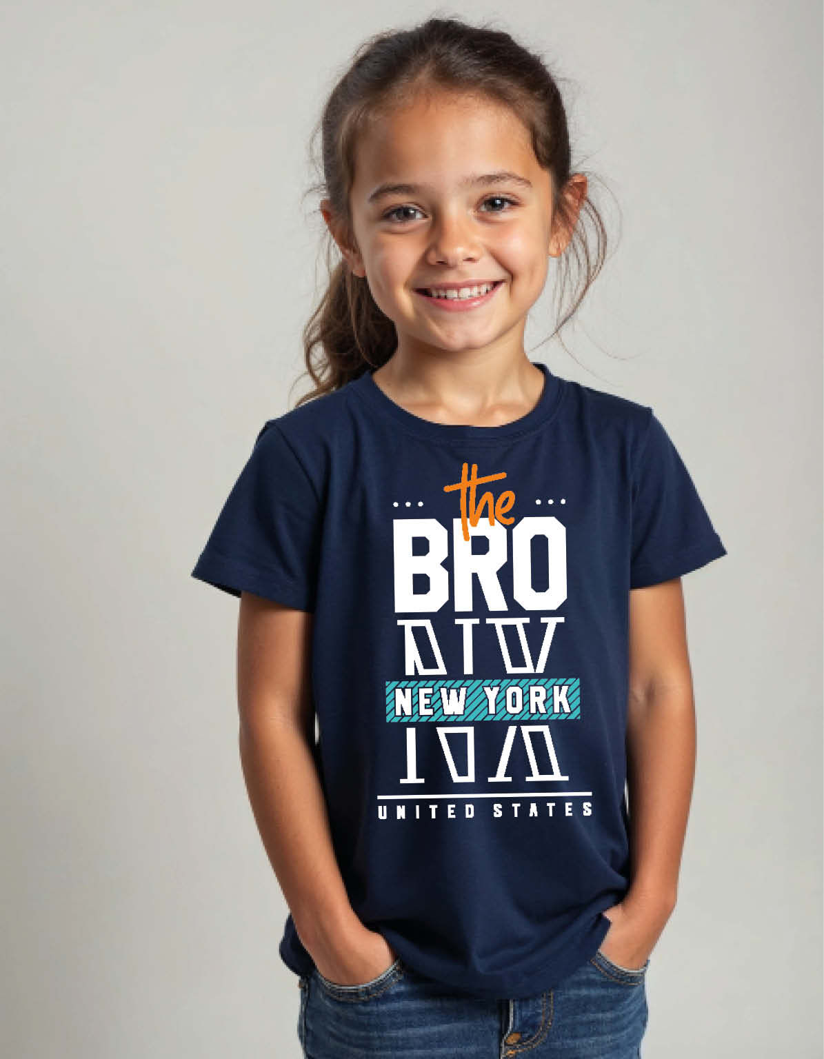 the bro new york united states  printed T-Shirt for All ages