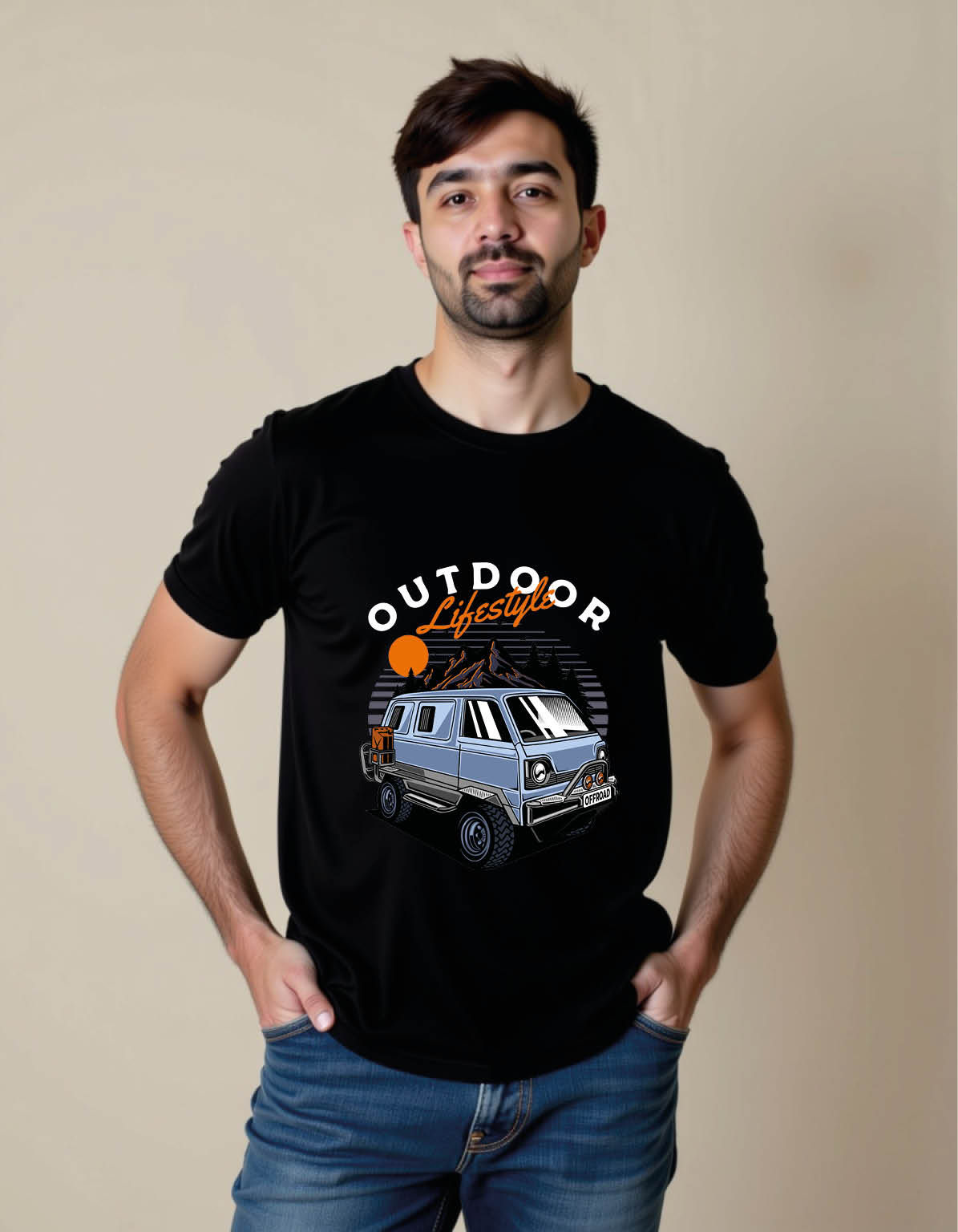 out door staying mens printed graphic t shirt