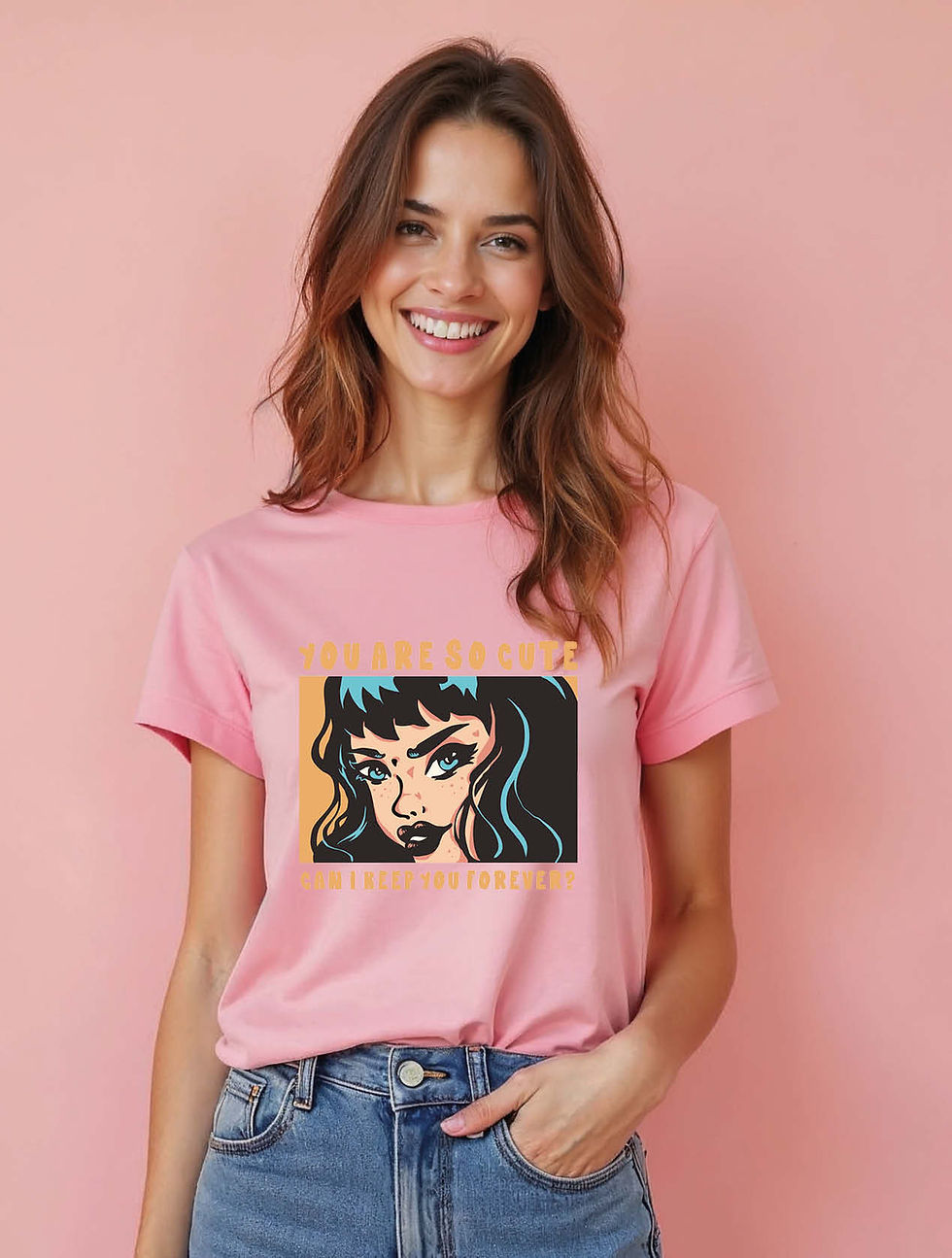 Thumbnail: you are so cute can i keep you forever Casual Women’s Printed Graphic Tees