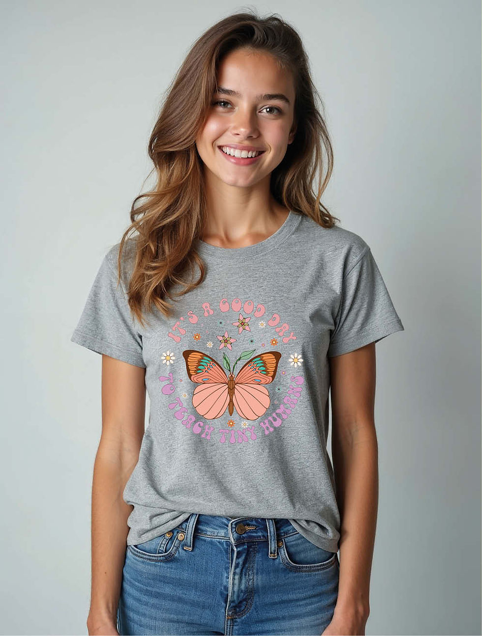 Thumbnail: Good Day to Teach Tiny Humans Casual Women’s Printed Graphic Streetwear T-Shirt