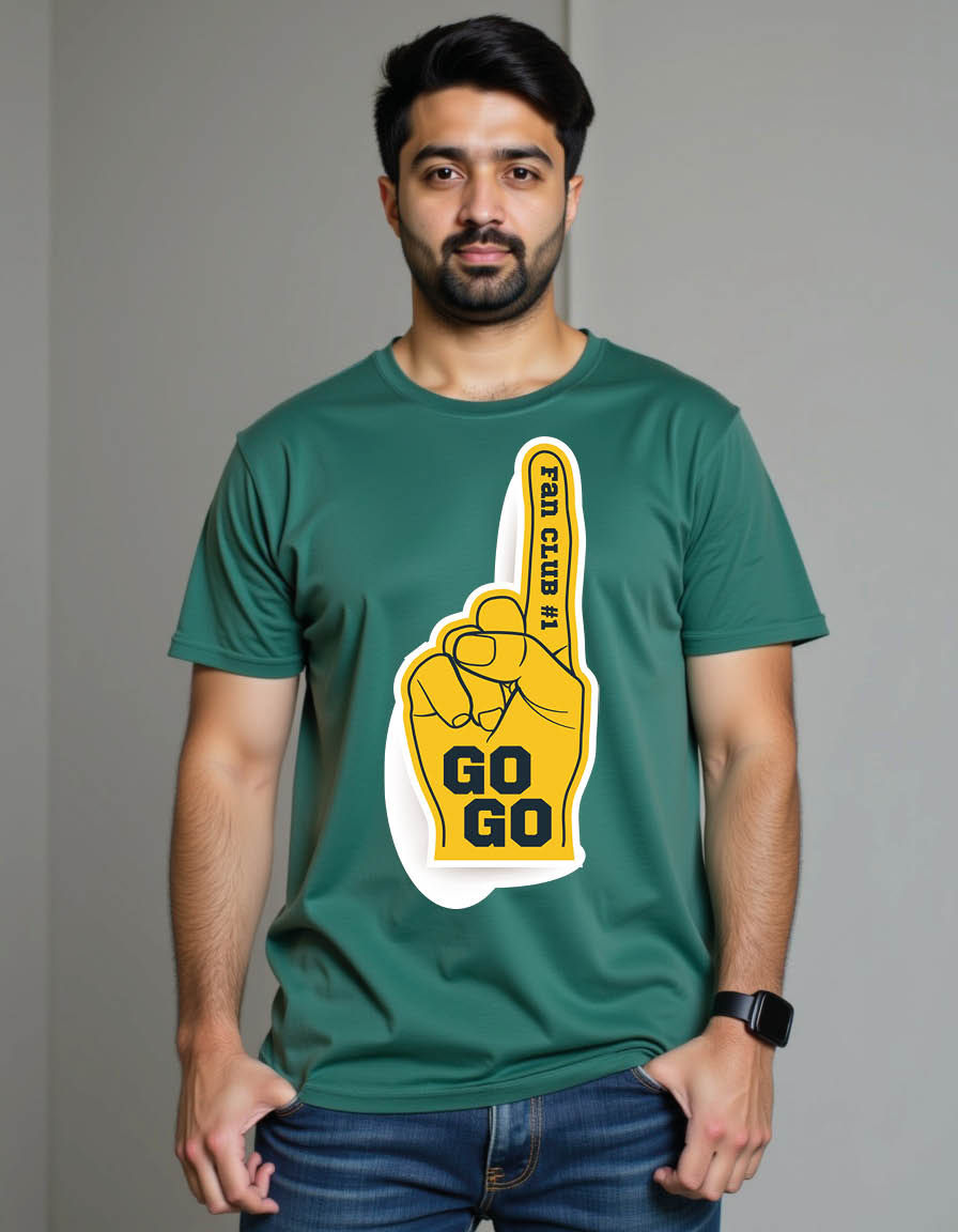 Thumbnail: sport fan finger glove foam glove sticker templatimens printed graphic t shirt