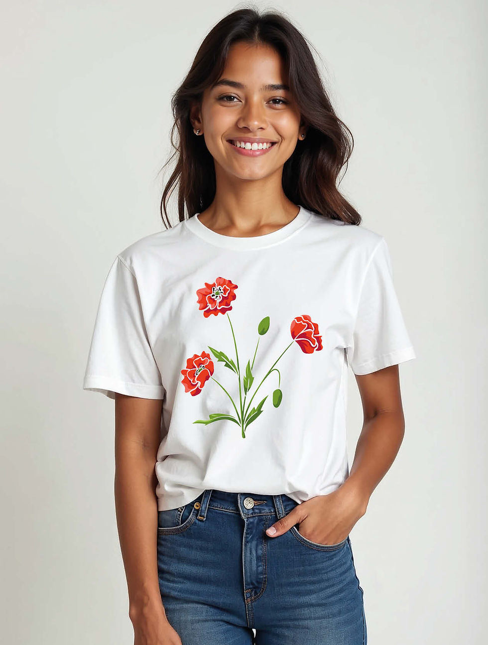 Thumbnail: Floral Graphic Casual Women’s Printed Graphic Streetwear T-Shirt – Buy Now