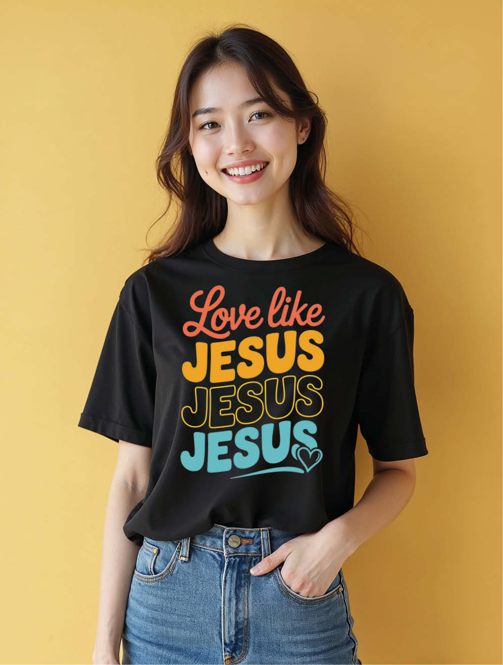 Love like jesus jesus Trendy Women’s Graphic T-Shirt – Best Price