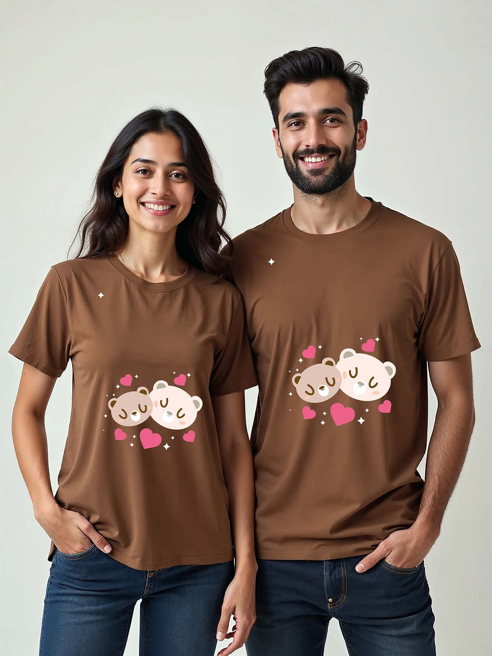 Thumbnail: Romantic Cartoon Couple Matching Tee Lovers Edition – Best Price