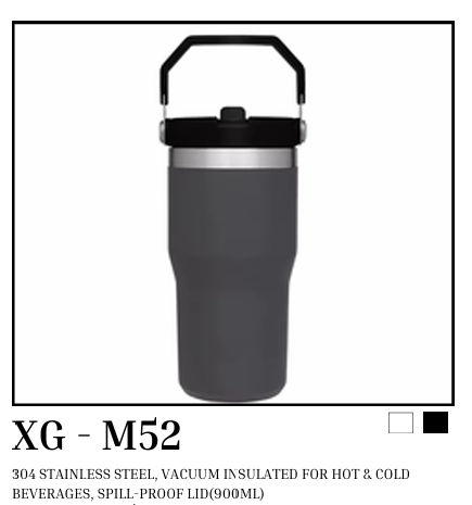 304 stainless steel, vacuum insulated for hot & cold beverages, spill-proof lid