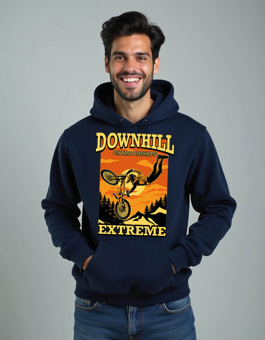 Thumbnail: downhill extreme Urba Streetwear Men’s Hoodie – Trendy Urban Style