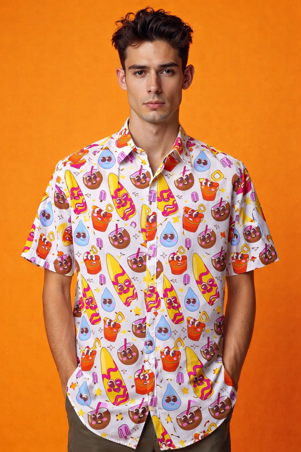 Vibrant style with playful Premium Lifestyle Patterned Oversized Shirt