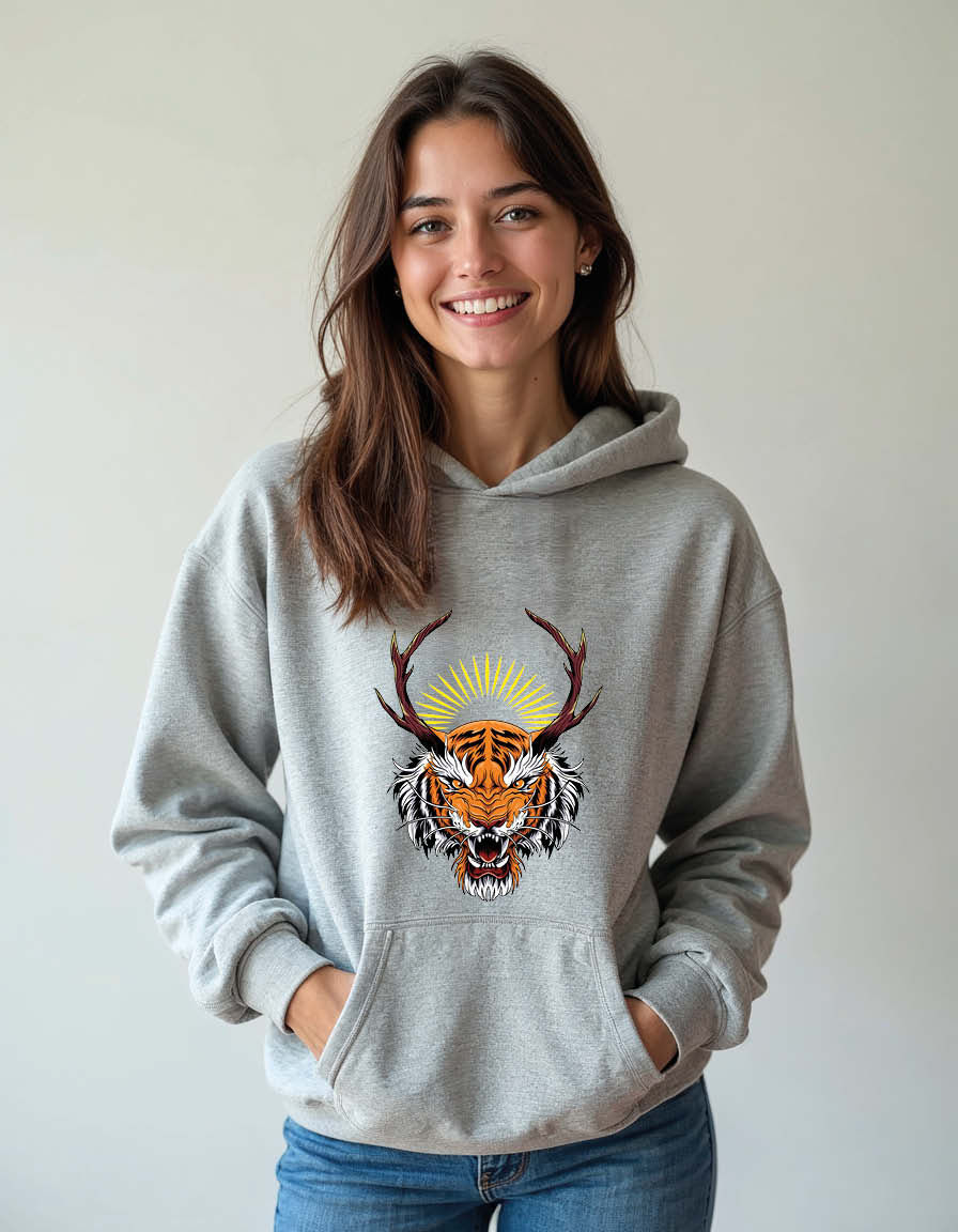 Thumbnail: Tiger Jump cuts new ritual Unisex Printed Graphic Hoodies