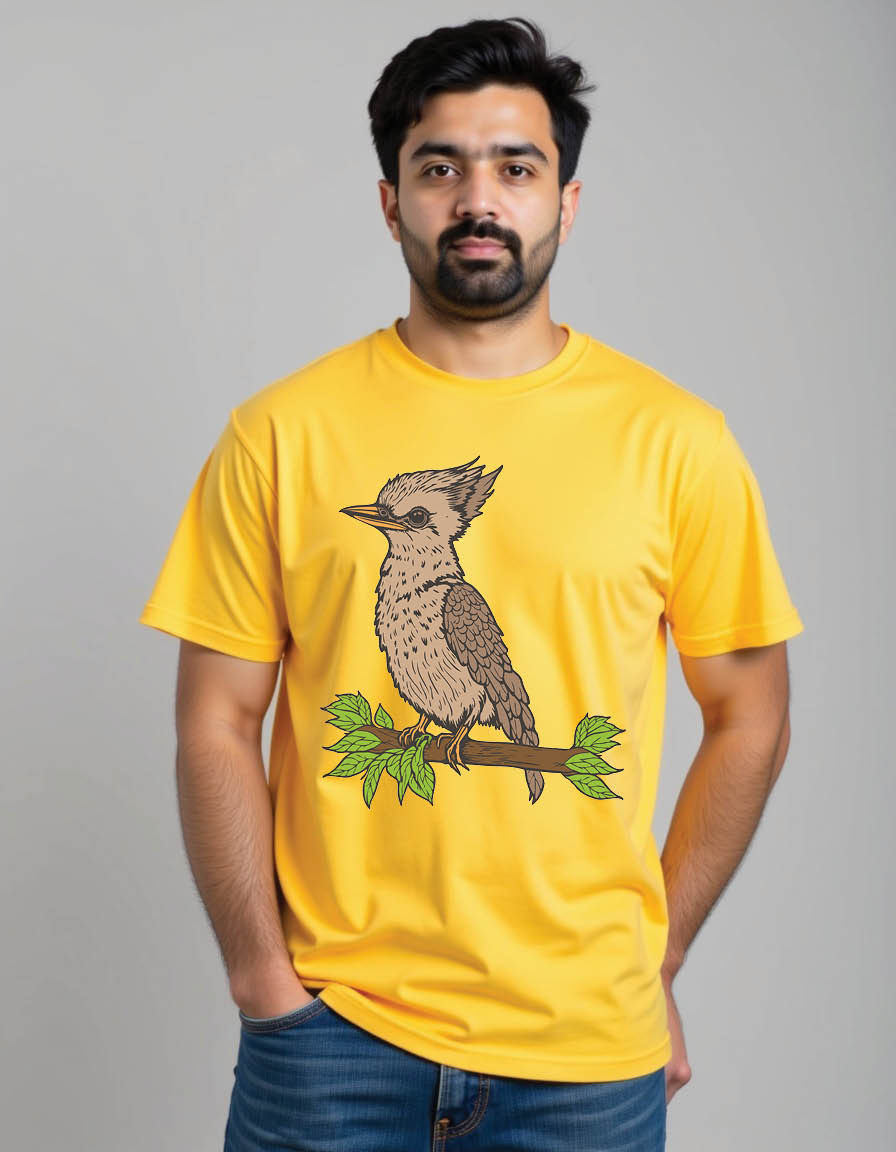 Thumbnail: kookaburra bird animal character cartoon mens printed graphic t shirt