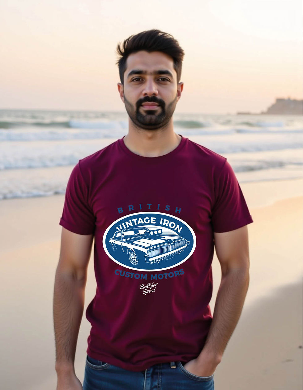 Thumbnail: Racing car mens printed graphic t shirt