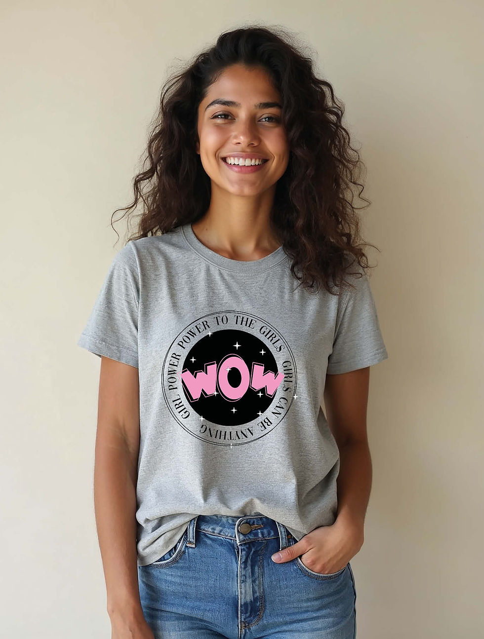 Thumbnail: wow girl power power to the girls girls can be anything Urban Women graphic tees