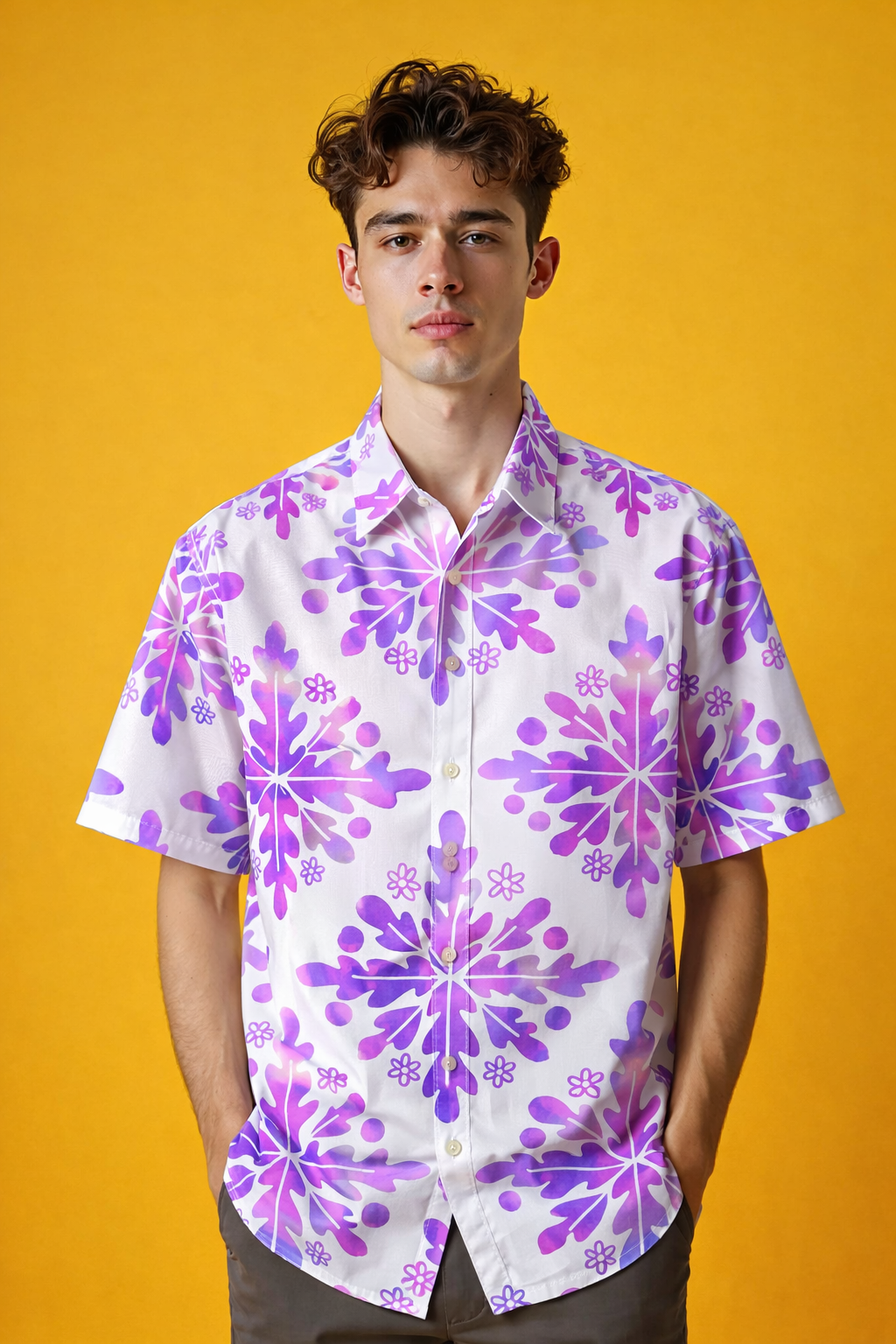Vibrant style in snowflake patterns Luxury Patterned All Over Printed Shirt