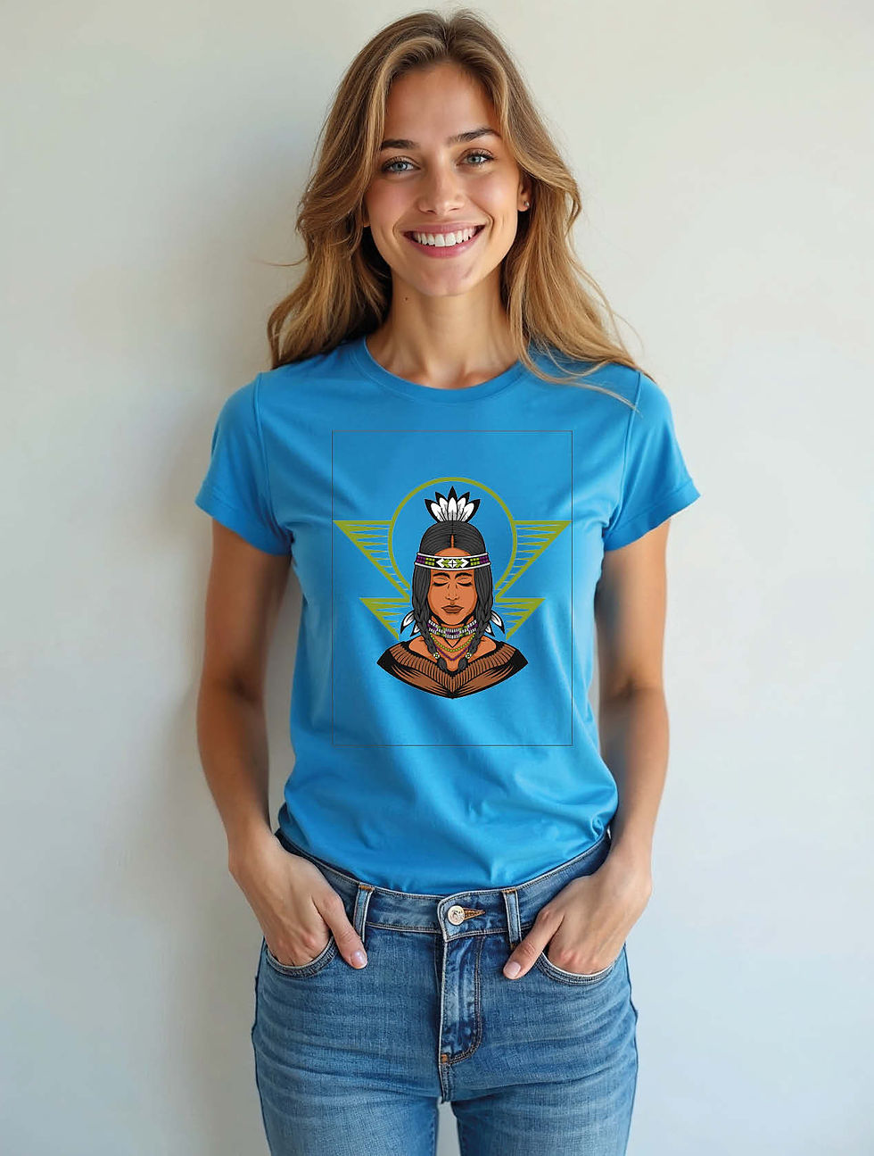 Thumbnail: Golden Native Headdress  Classic Women’s Typography T-Shirt – Shop Now