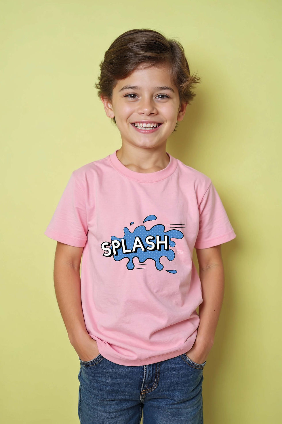 splash Comfortable Unisex Kids Graphic Tee – Print Design for Boys & Girls