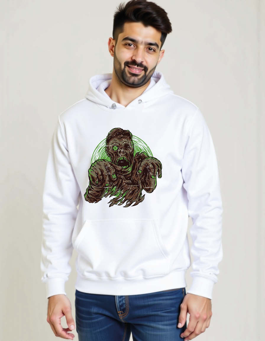 Thumbnail: Creeping Zombie Streetwear Unisex Printed Graphic Hoodies For Men & Women