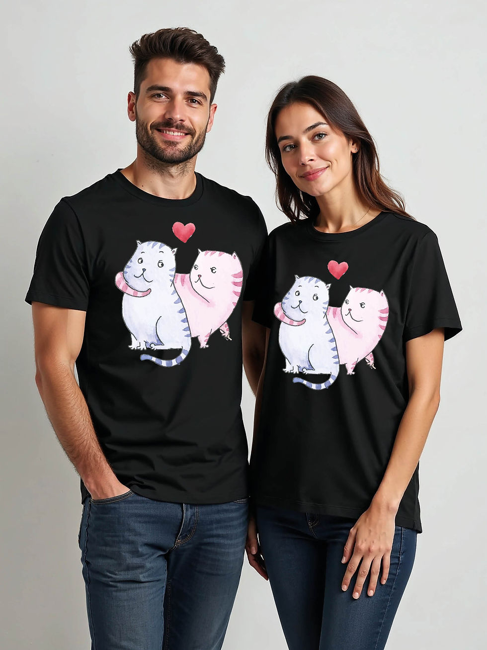 Thumbnail: Soulmates Cartoon Couple T-Shirt Lovers Edition – Hot Deal