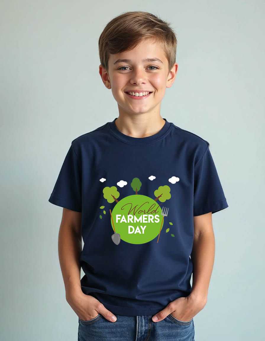 Thumbnail: World farmers day Unisex printed graphic t shirt