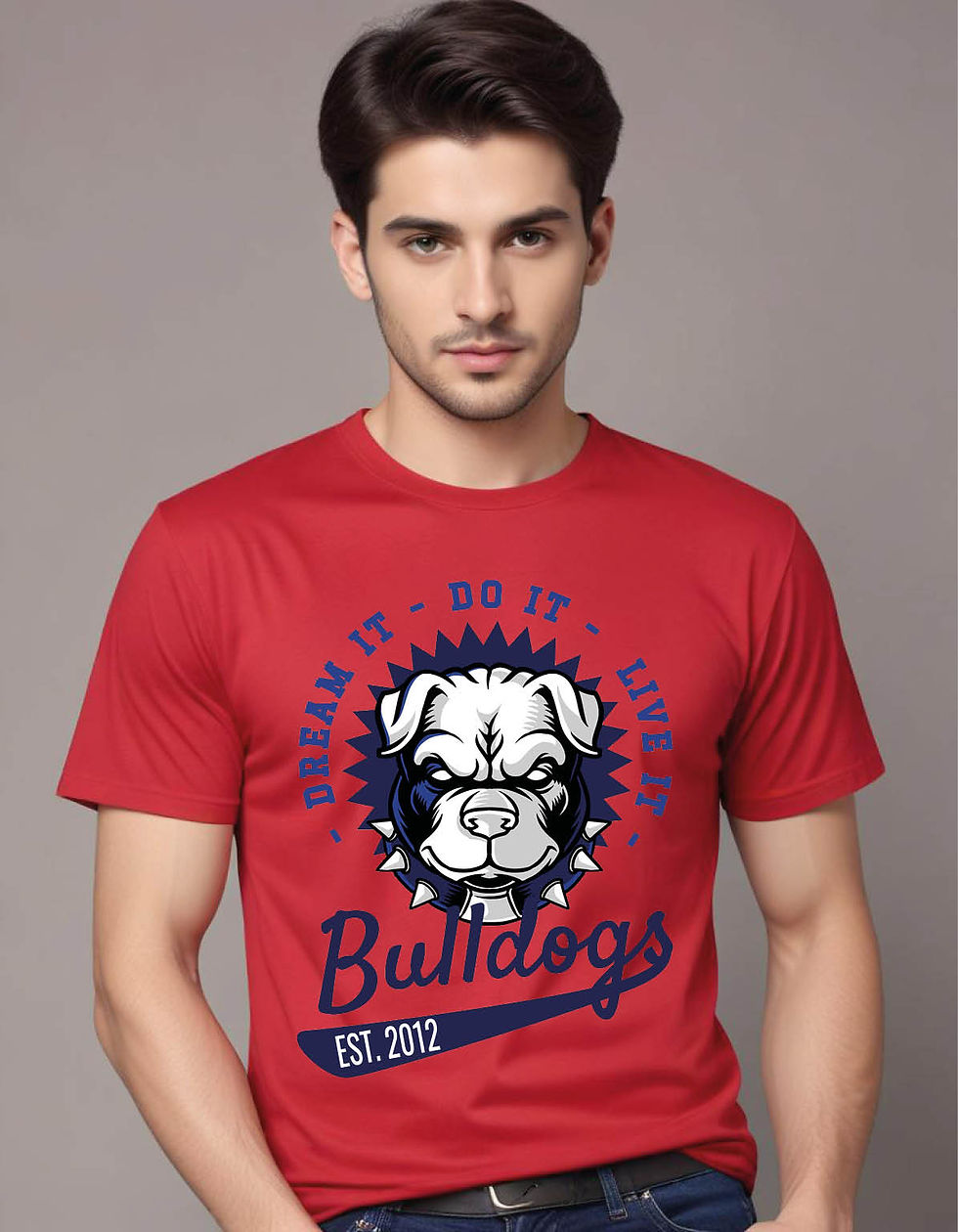 Thumbnail: bulldogs mens printed graphic t shirt