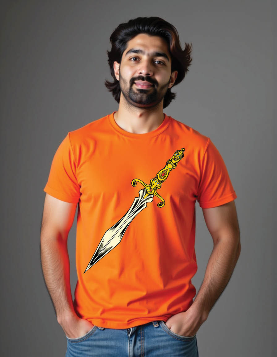 Thumbnail: fantasy king dagger mens printed graphic t shirt