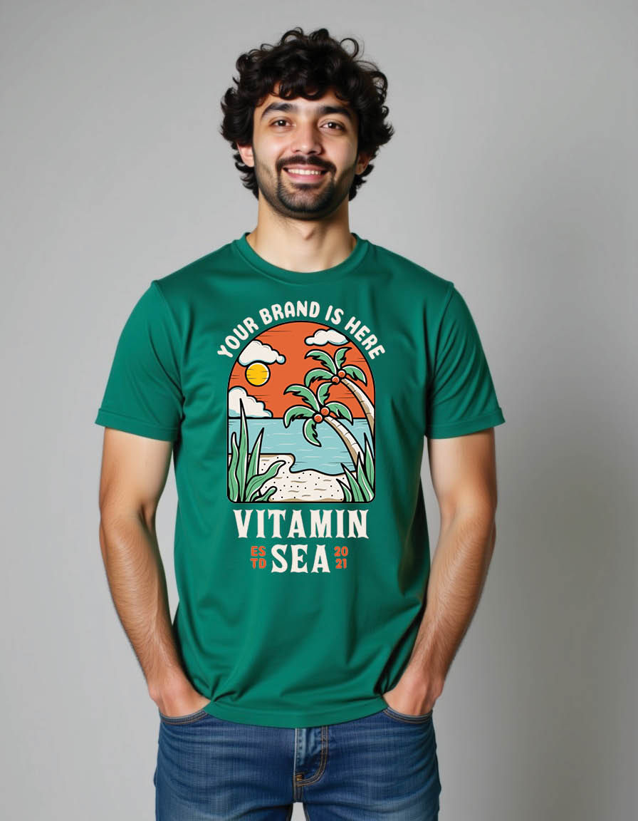 Thumbnail: summer beach mens printed graphic t shirts