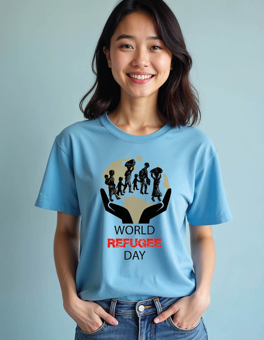 World Refugee day Unisex printed graphic t shirt