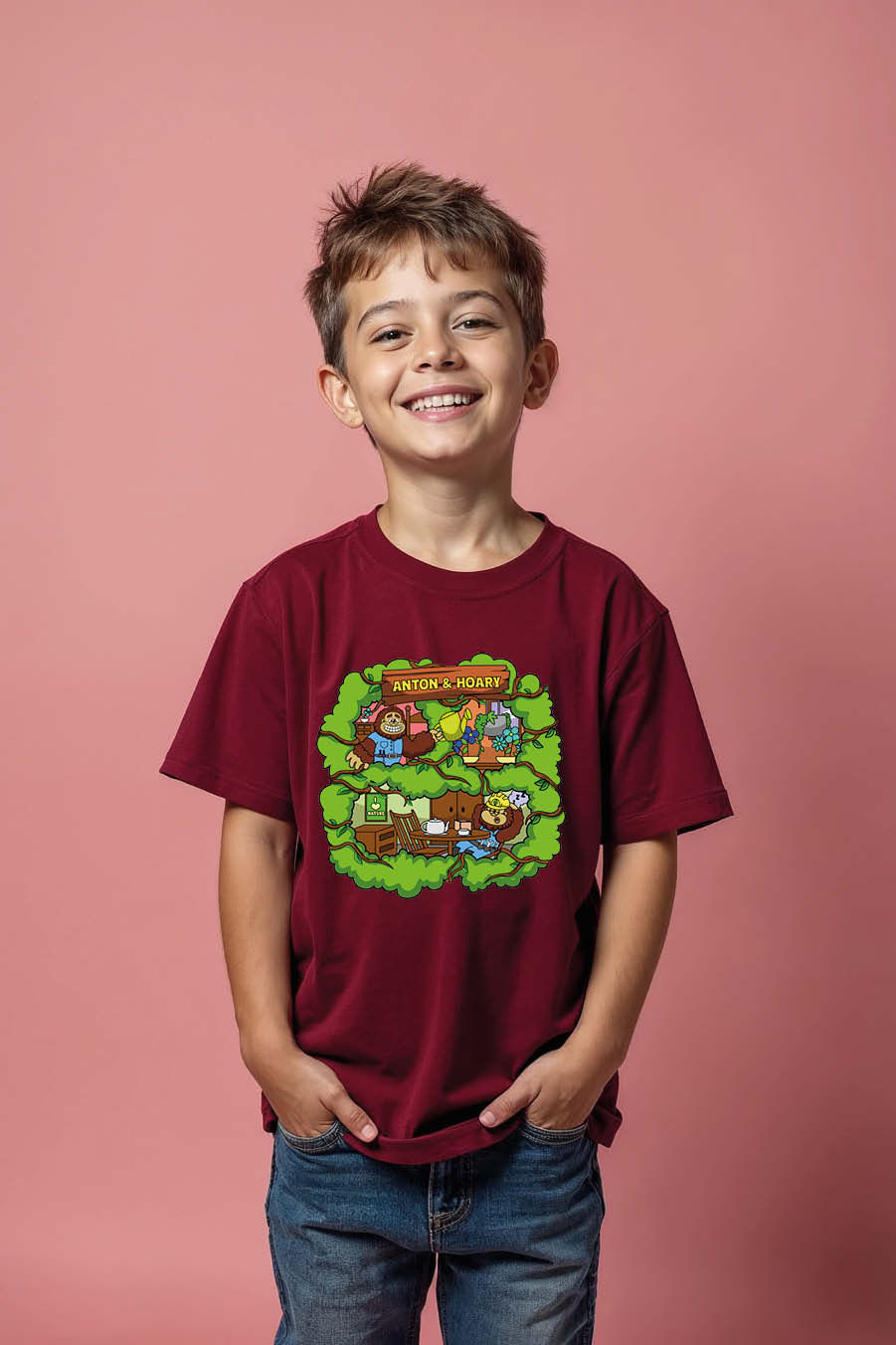 Thumbnail: antoy and Harry Fashion Cool Cartoon Kids T-Shirt – Character Print Design