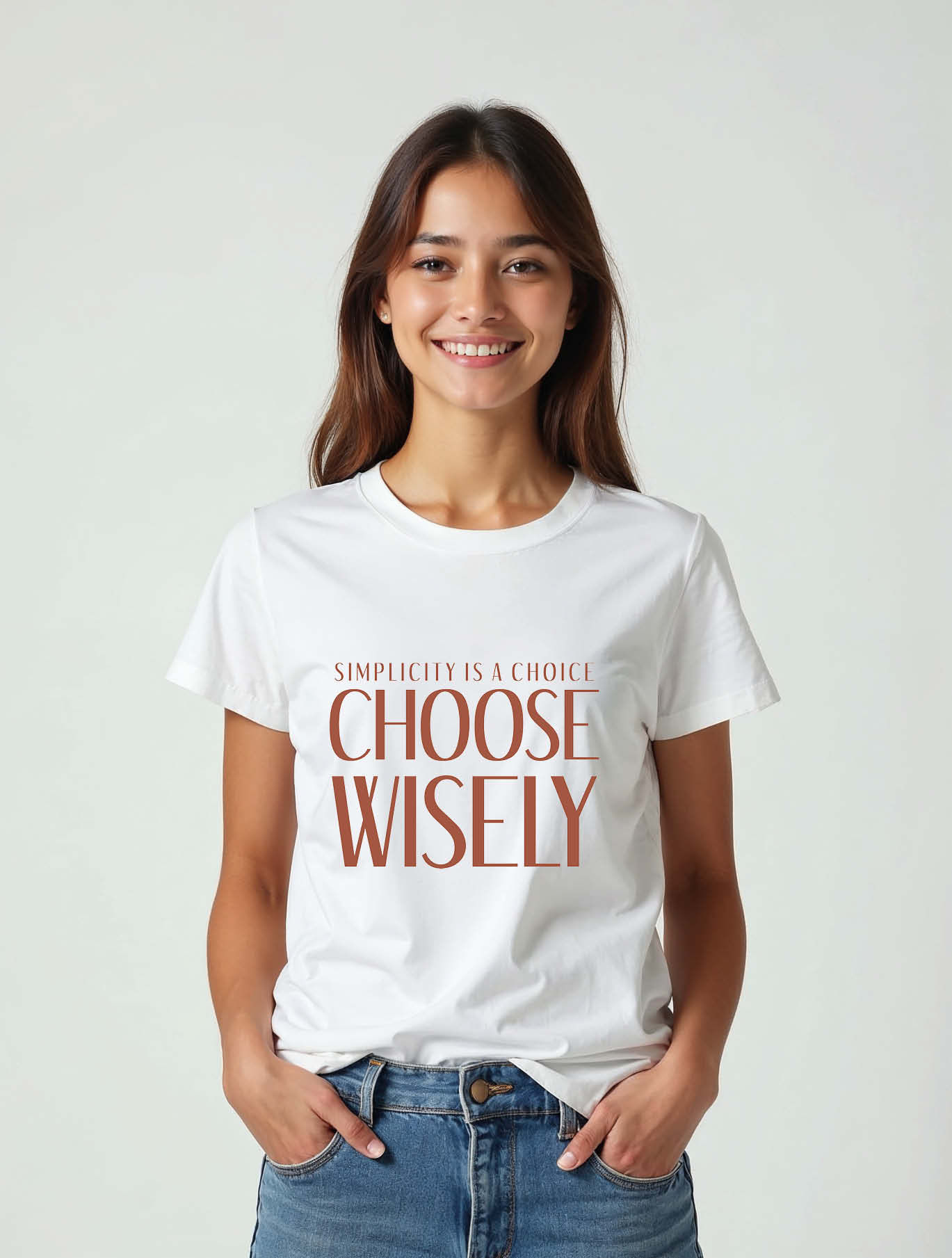simplicity is a choice choose wisely Trendy Women’s Streetwear T-Shirt – Buy Now