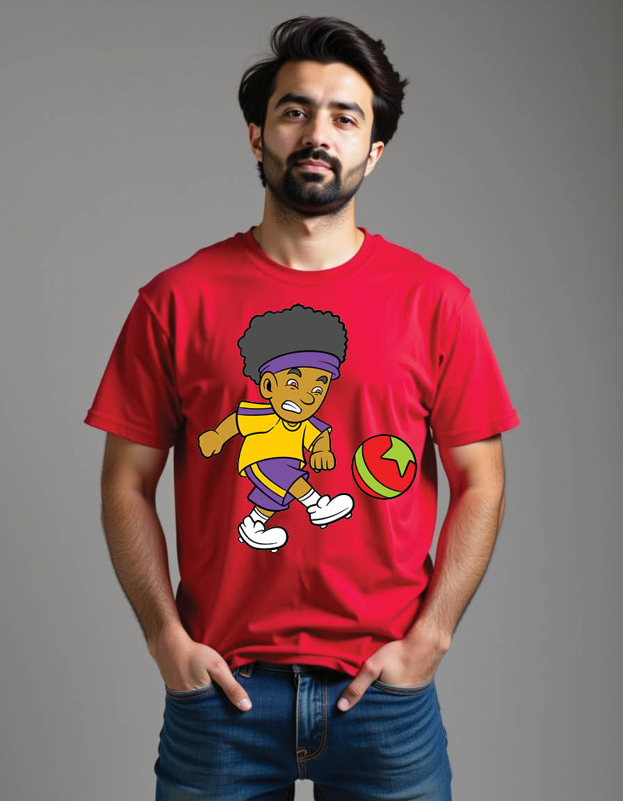Thumbnail: football kids hand drawn style mens printed graphic t shirt
