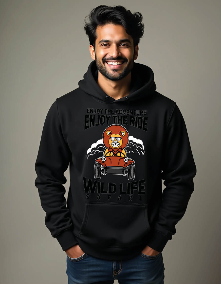 Thumbnail: enjoy the ride wild life Trendy Streetwear Men’s Printed Hoodie