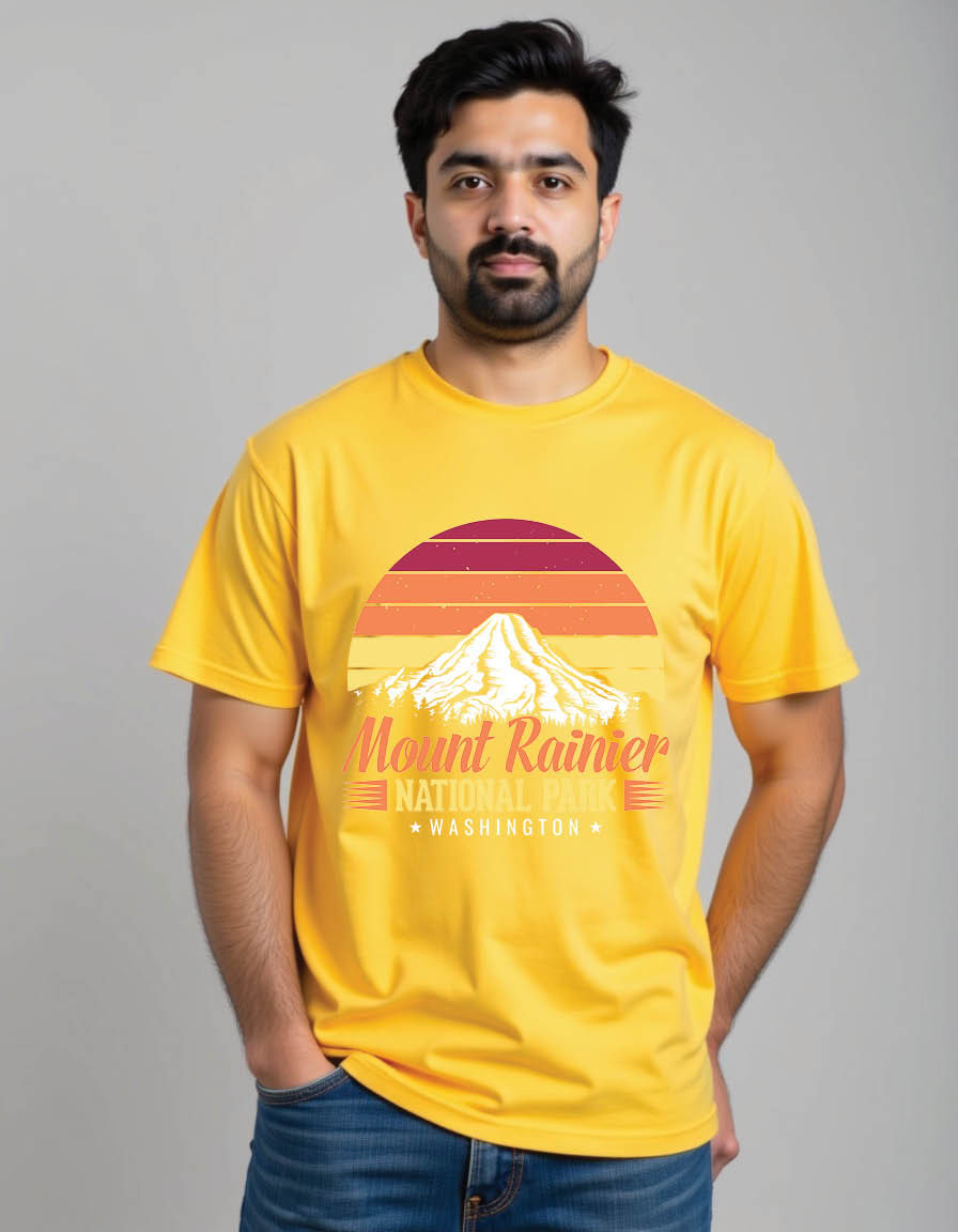 Thumbnail: mount rainier national park washington adventure mens printed graphic t shirt