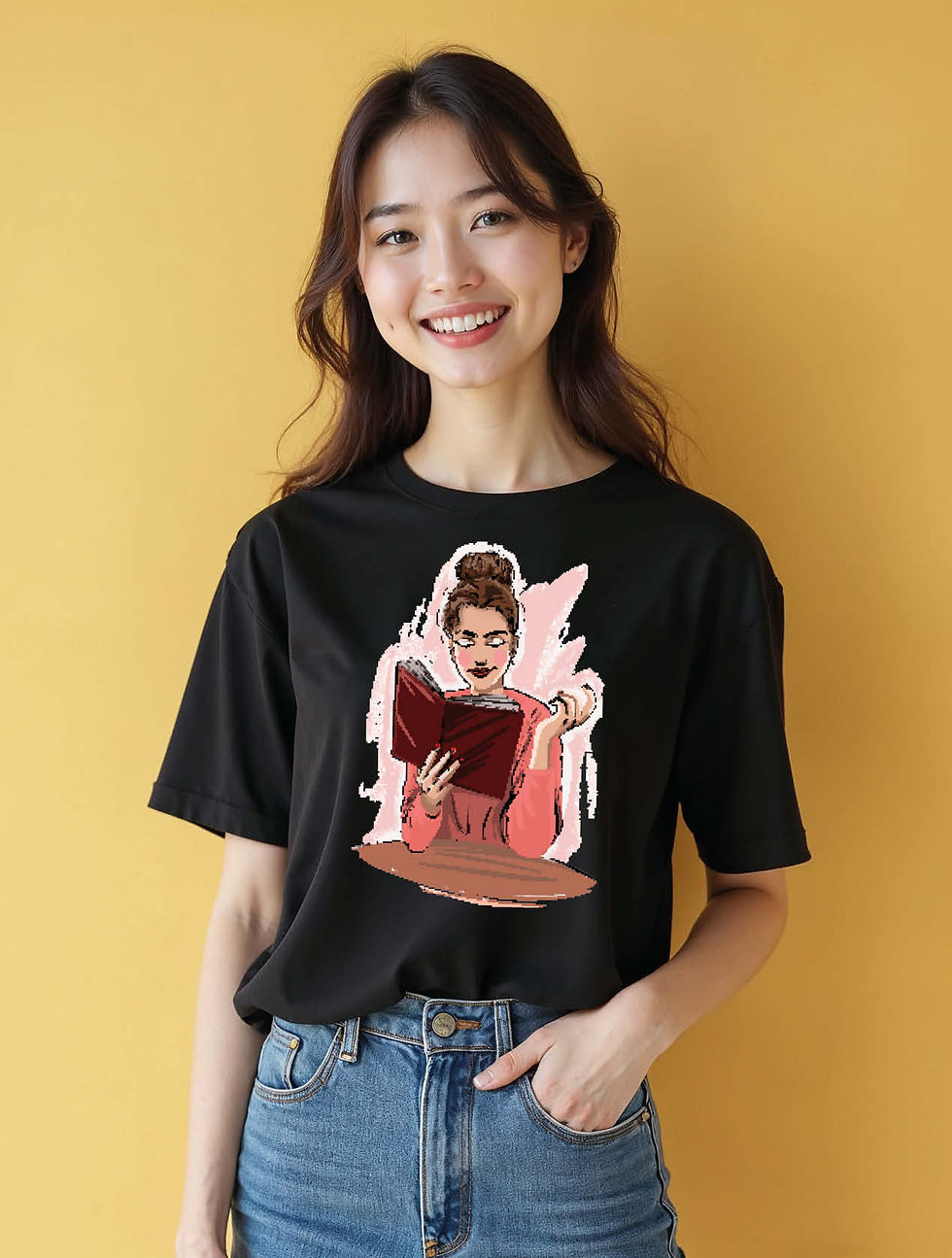 Thumbnail: Book Lover Modern Women’s Graphic stylish T-Shirt – Buy Now