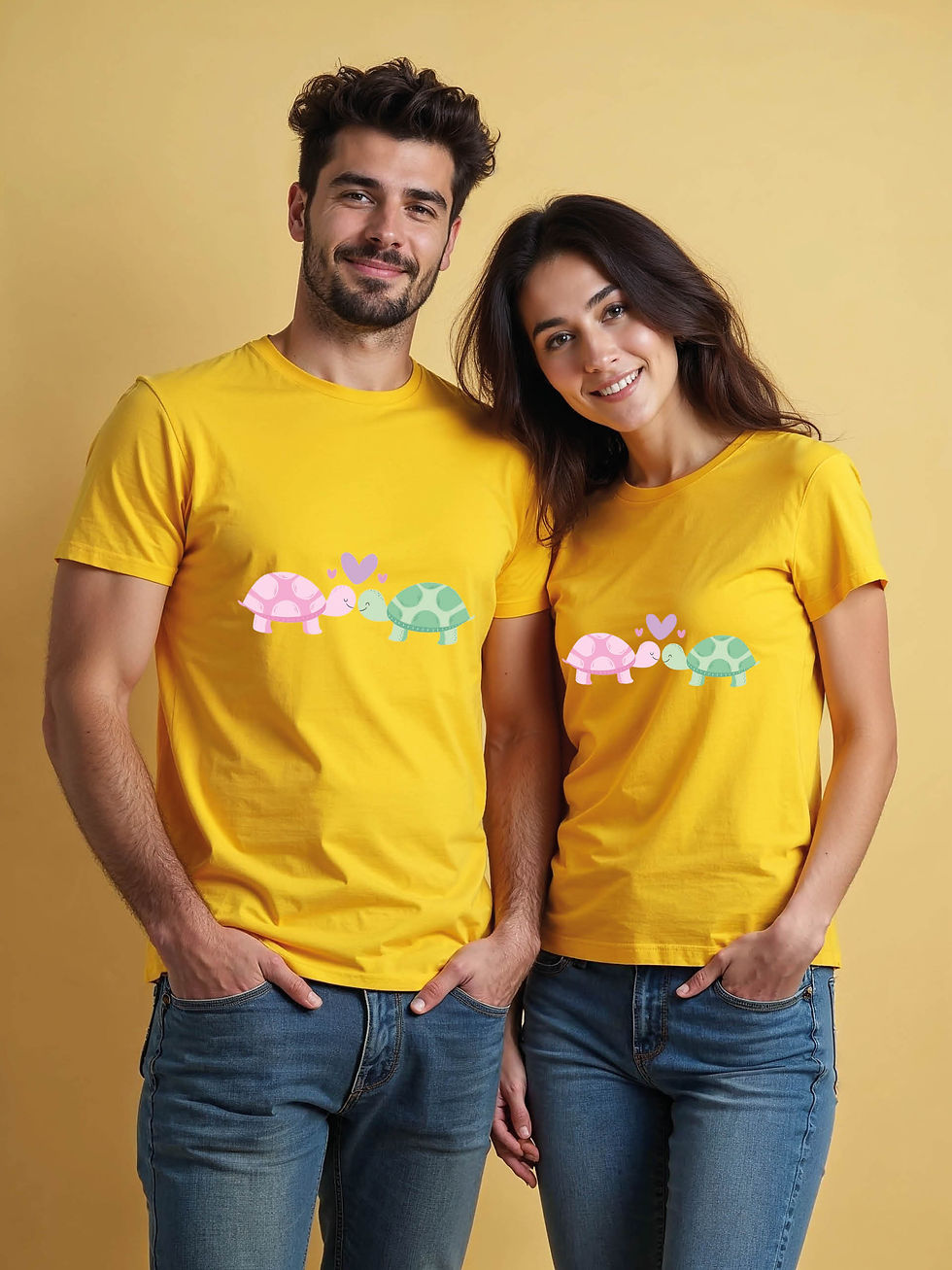 Thumbnail: Cute Cartoon Couple T-Shirt Lovers Edition – Premium Quality