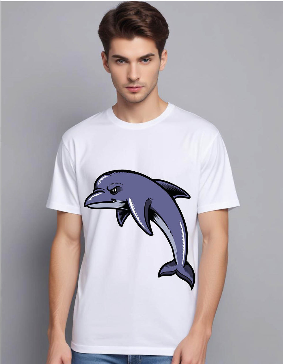 Thumbnail: dolphin mens printed graphic t shirt