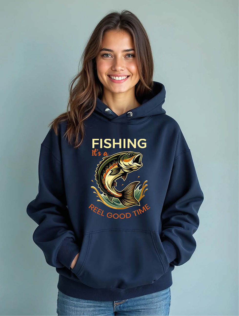 fishing it's reel good times Cool Women’s Typography Hoodies – Limited Stock