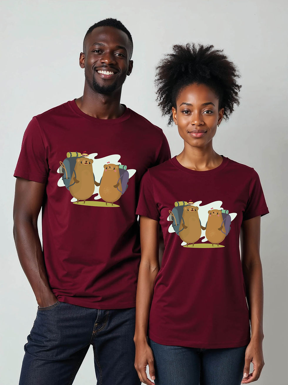 Thumbnail: Forever Love Cartoon Couple T-Shirt Lovers Edition – Premium Quality