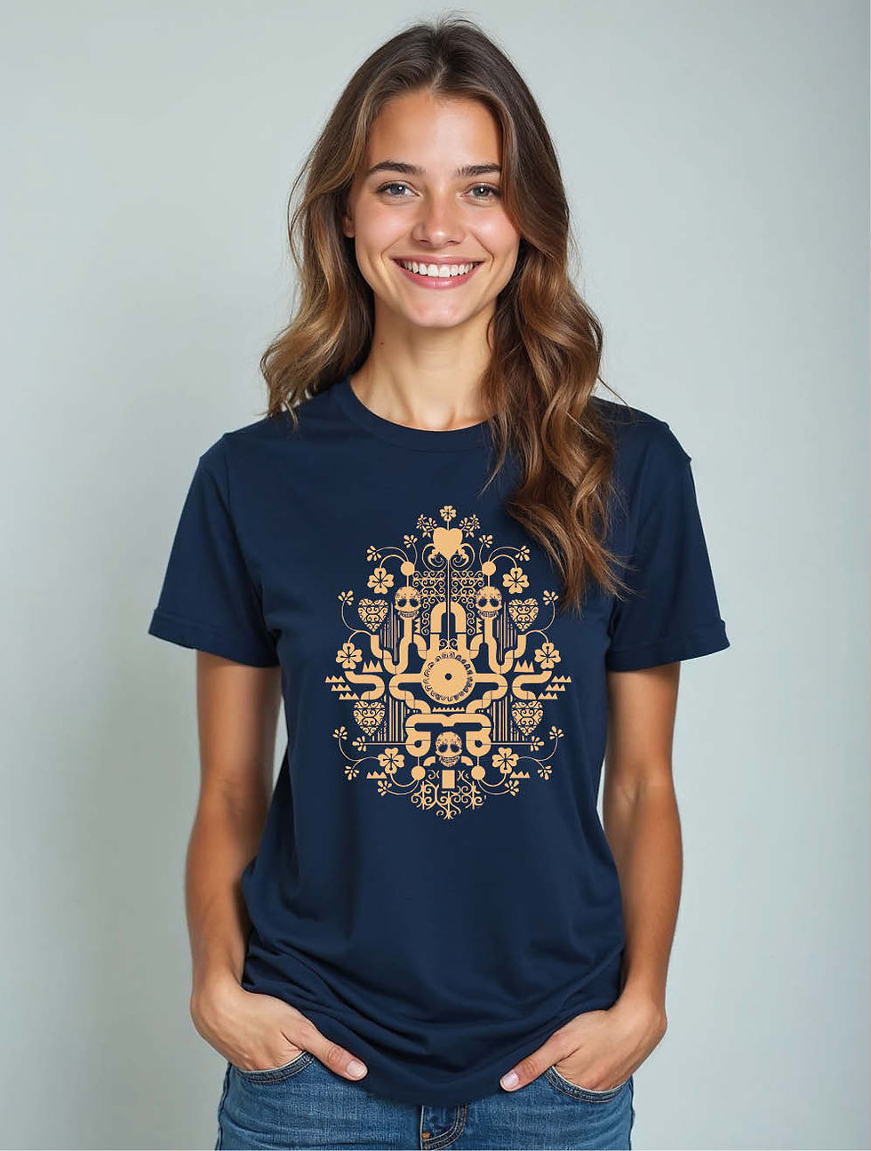 Thumbnail: Intricate Pixel Art Octopus and Skull Casual Women’s Printed Graphic t shirt