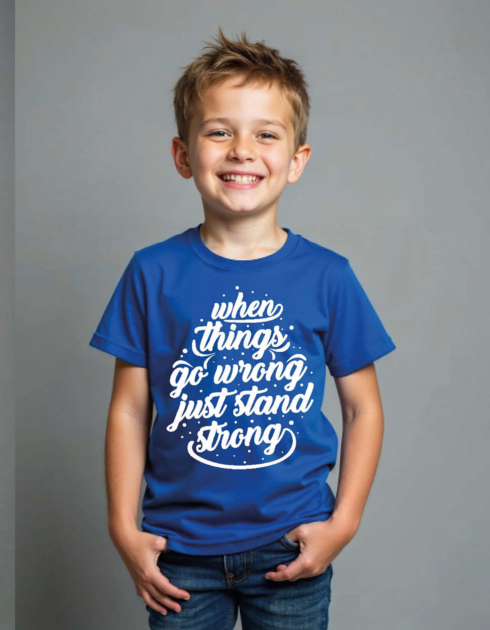 when things go wrong just stand strong Printed T-Shirt for All age