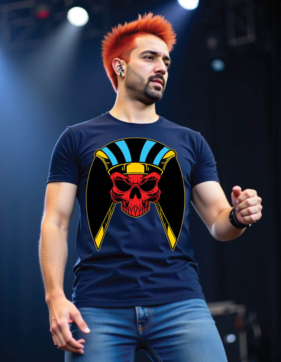 Thumbnail: egyptian skull mens printed graphic t shirt