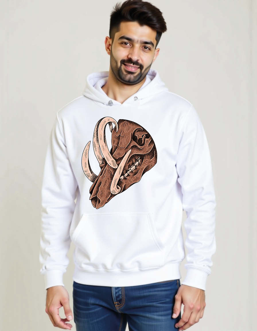 Thumbnail: Wild boar skull Unisex Printed Graphic Hoodies