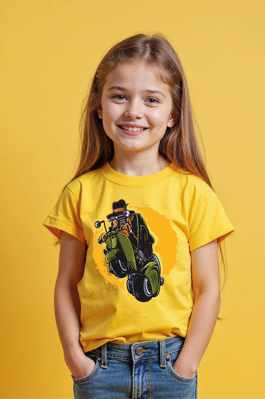 Thumbnail: Crazy Monster Truck Rider Graphic T-Shirt for Kids – Fun Unisex Tee for Boys & G