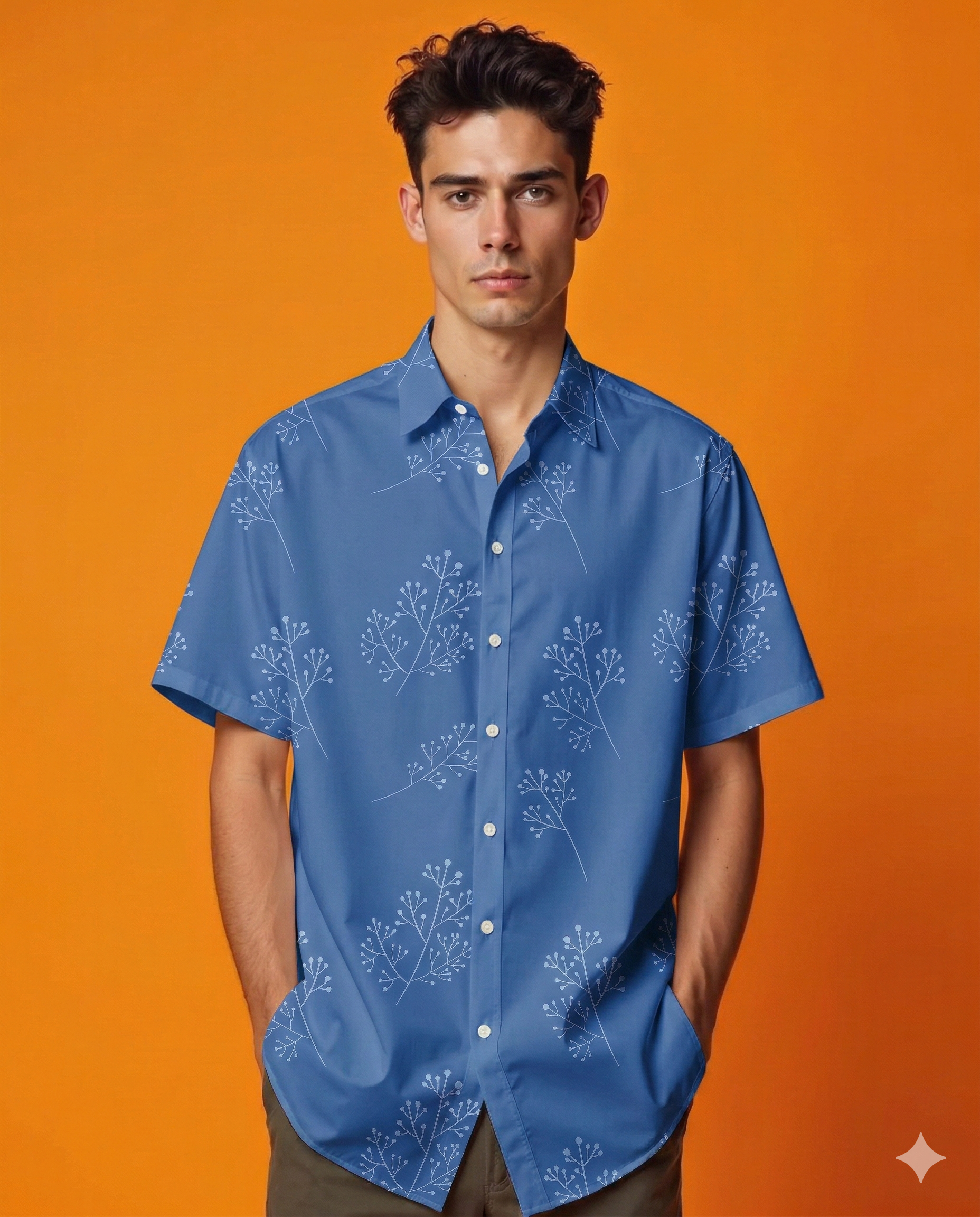 floral style designed Exclusive AOP Patterned Oversized Shirt