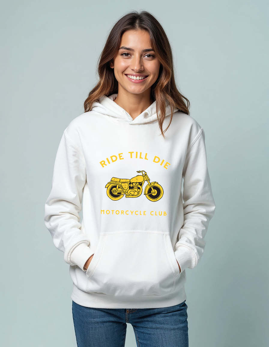 Thumbnail: ride till die motorcycle club Unisex Graphic Printed Hoodies for mens & womens