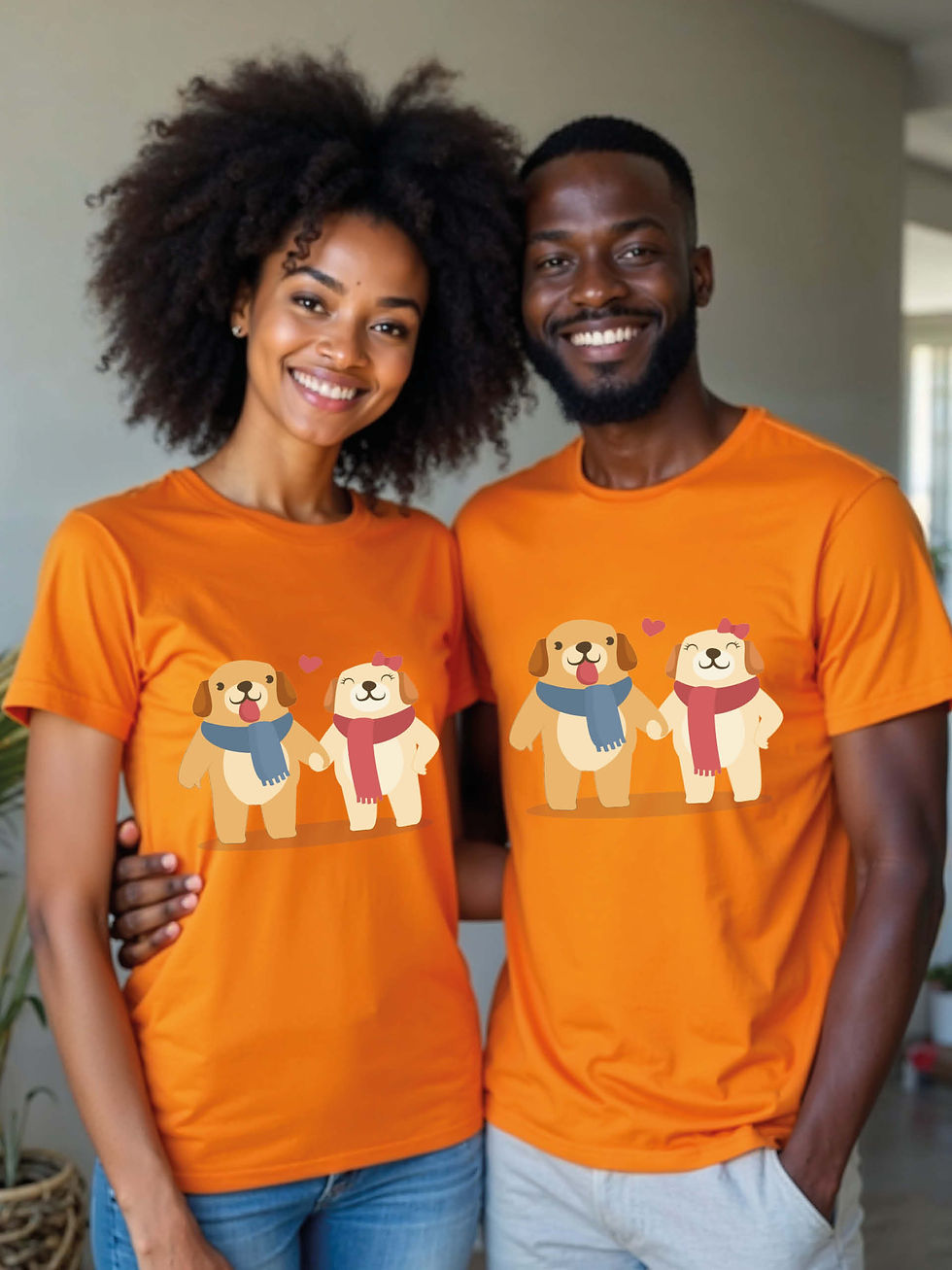 Valentine’s Animal Couple Matching Tee Lovers Edition – Sale