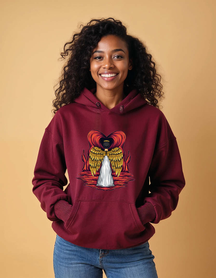 Thumbnail: Sacred Heart Tribal Totem Urban Unisex Printed Graphic Hoodies For Men & Women